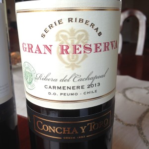 90% Carmenere, 10% Cabernet Sauvignon