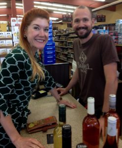 Steph and Adam, Supermarket Liquors! Yes, we were buying...