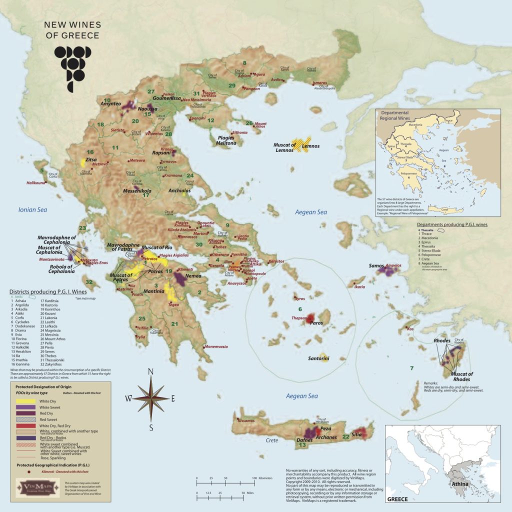 New Wines of Greece Map