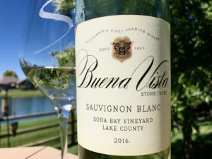 2016 Buena Vista Stone Caves, Soda Bay Vineyard, Sauvignon Blanc from Lake County, CA.